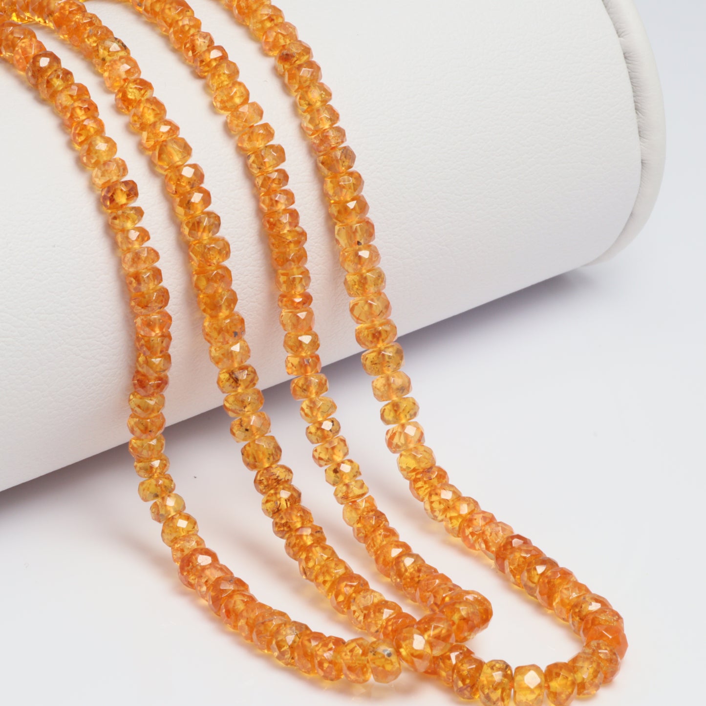 Spessartite Garnet 3mm Faceted Rondelles