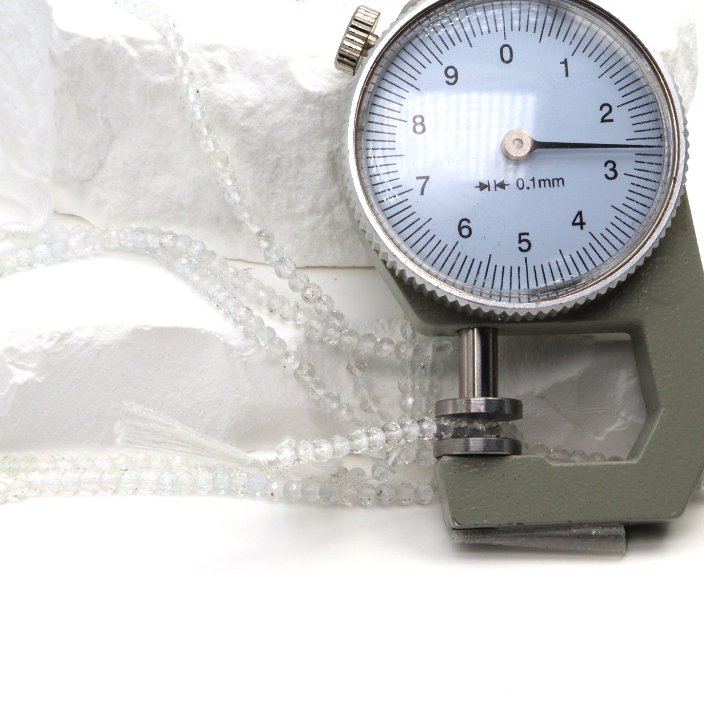 Crystal Quartz 2.5mm Faceted Rondelles