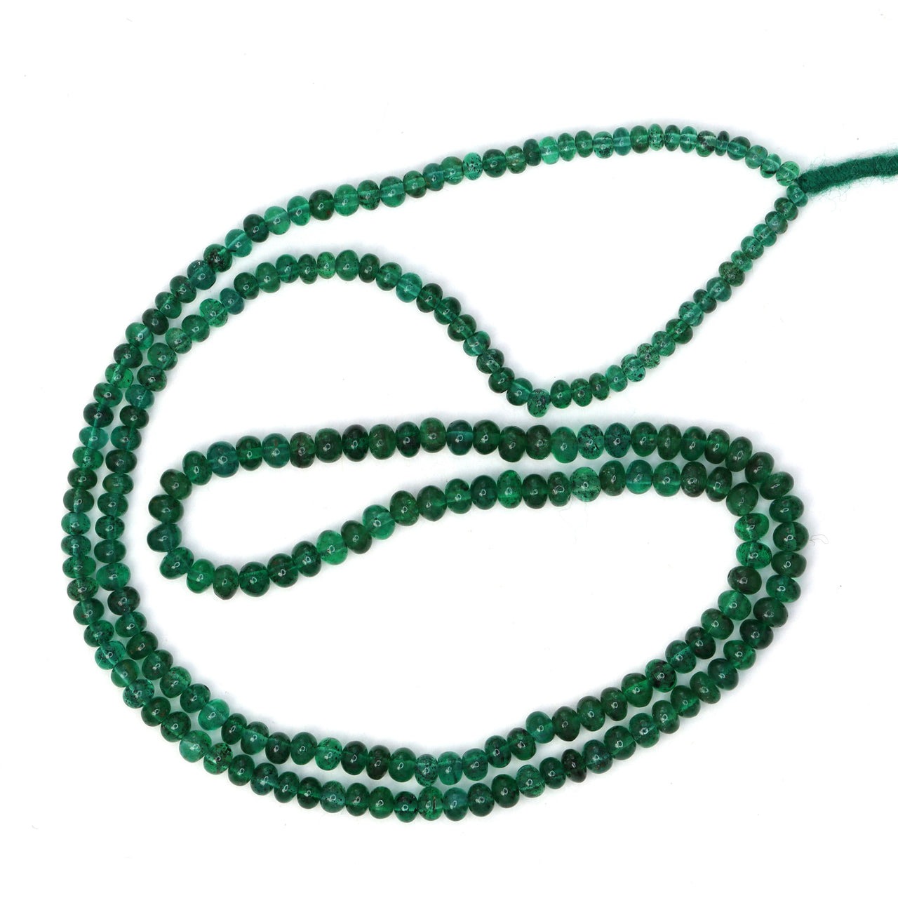Emerald 2mm - 2.8mm Smooth Rondelles Bead Strand