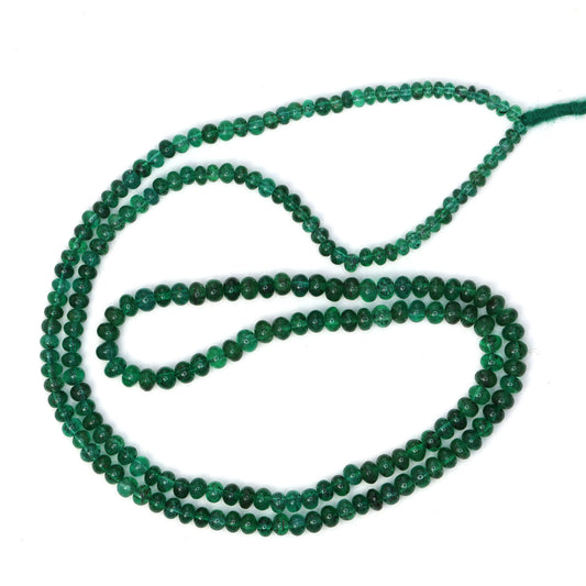 Emerald 2mm - 2.8mm Smooth Rondelles Bead Strand