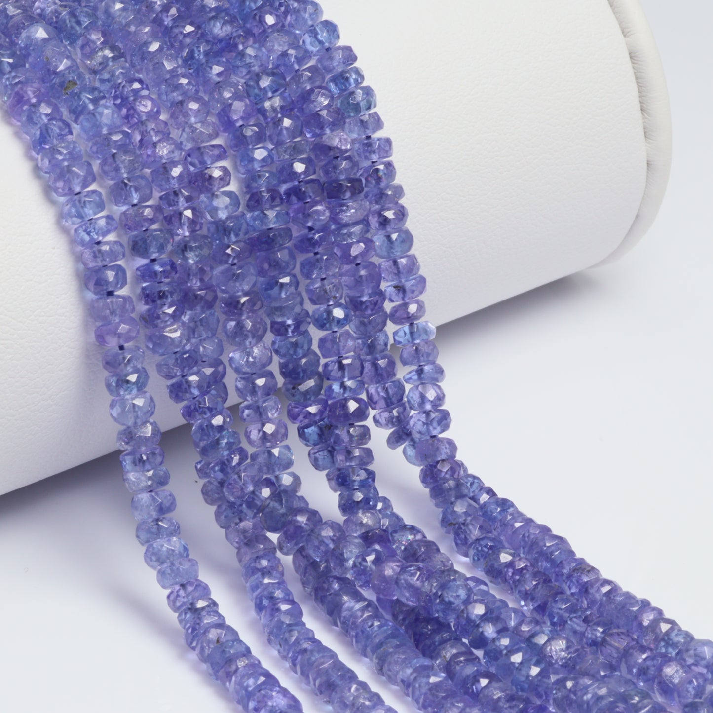 Blue Tanzanite 4mm Faceted Rondelles