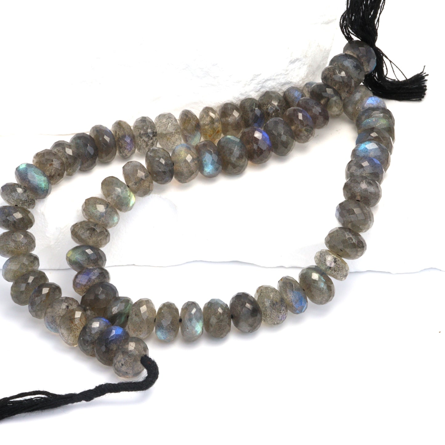 AA Blue Labradorite 8mm Faceted Rondelles