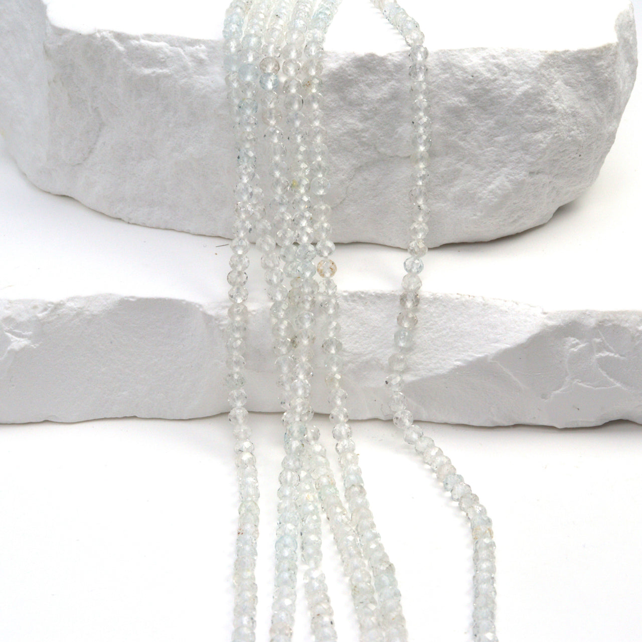 Crystal Quartz 2.5mm Faceted Rondelles