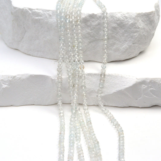 Crystal Quartz 2.5mm Faceted Rondelles