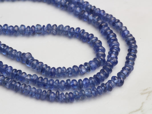 Cornflower Blue Sapphire 2.5mm Smooth Rondelles