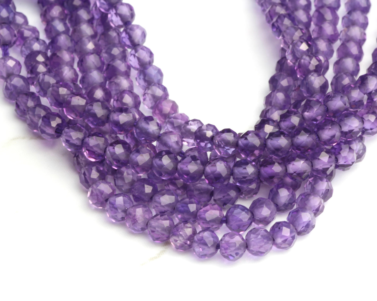 Purple Amethyst 3mm Faceted Rounds