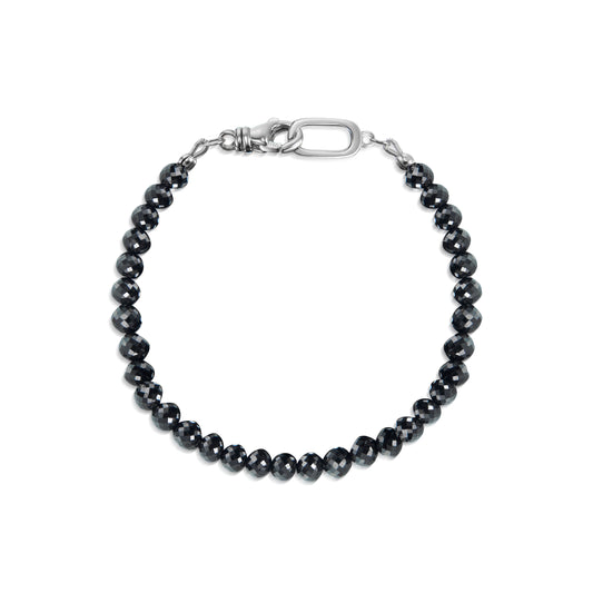 18k Black Diamond Bead Bracelet