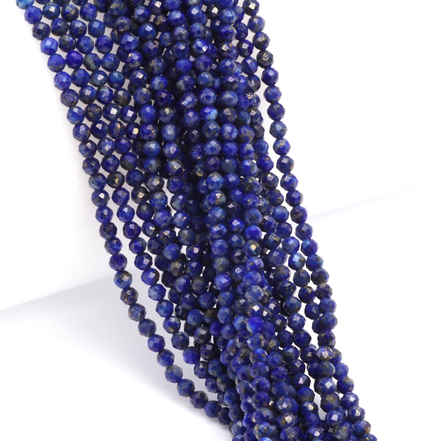 Lapis Lazuli 2.5mm Faceted Rounds Bead Strand