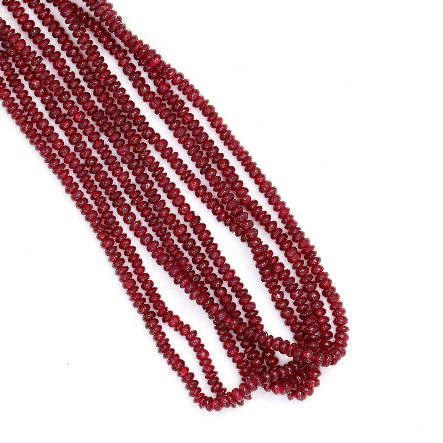Red Ruby 2.5mm Smooth Rondelles Bead Strand