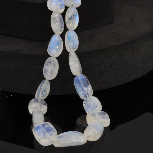 AAA Blue Rainbow Moonstone 14x10mm Smooth Nuggets