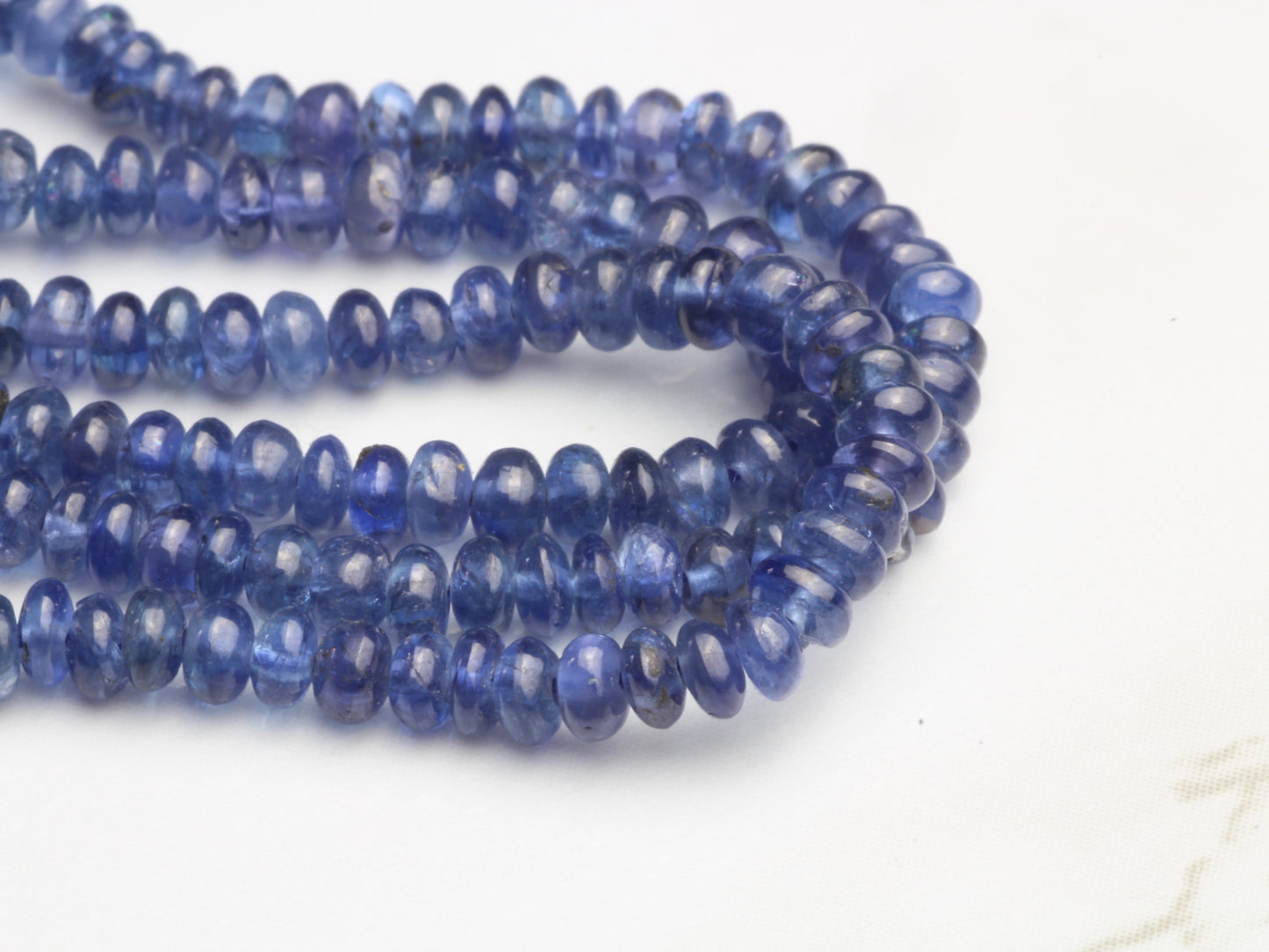 Navy Blue Sapphire 3mm Smooth Rondelles