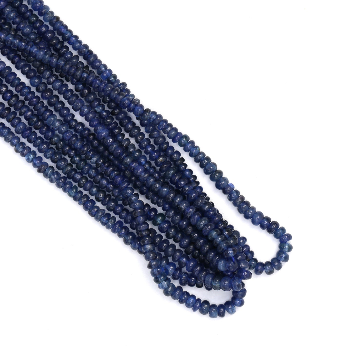 Cornflower Blue Sapphire 2.5mm - 3.0mm Smooth Rondelles Bead Strand