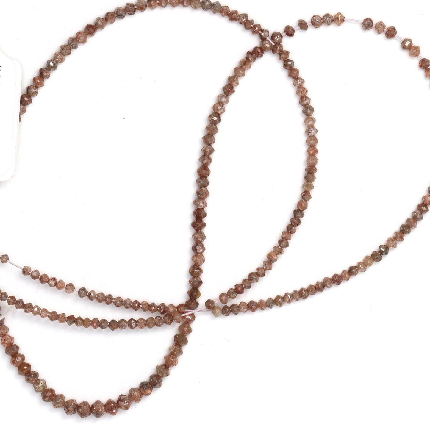 Brown Diamond 1.7mm Faceted Rondelles