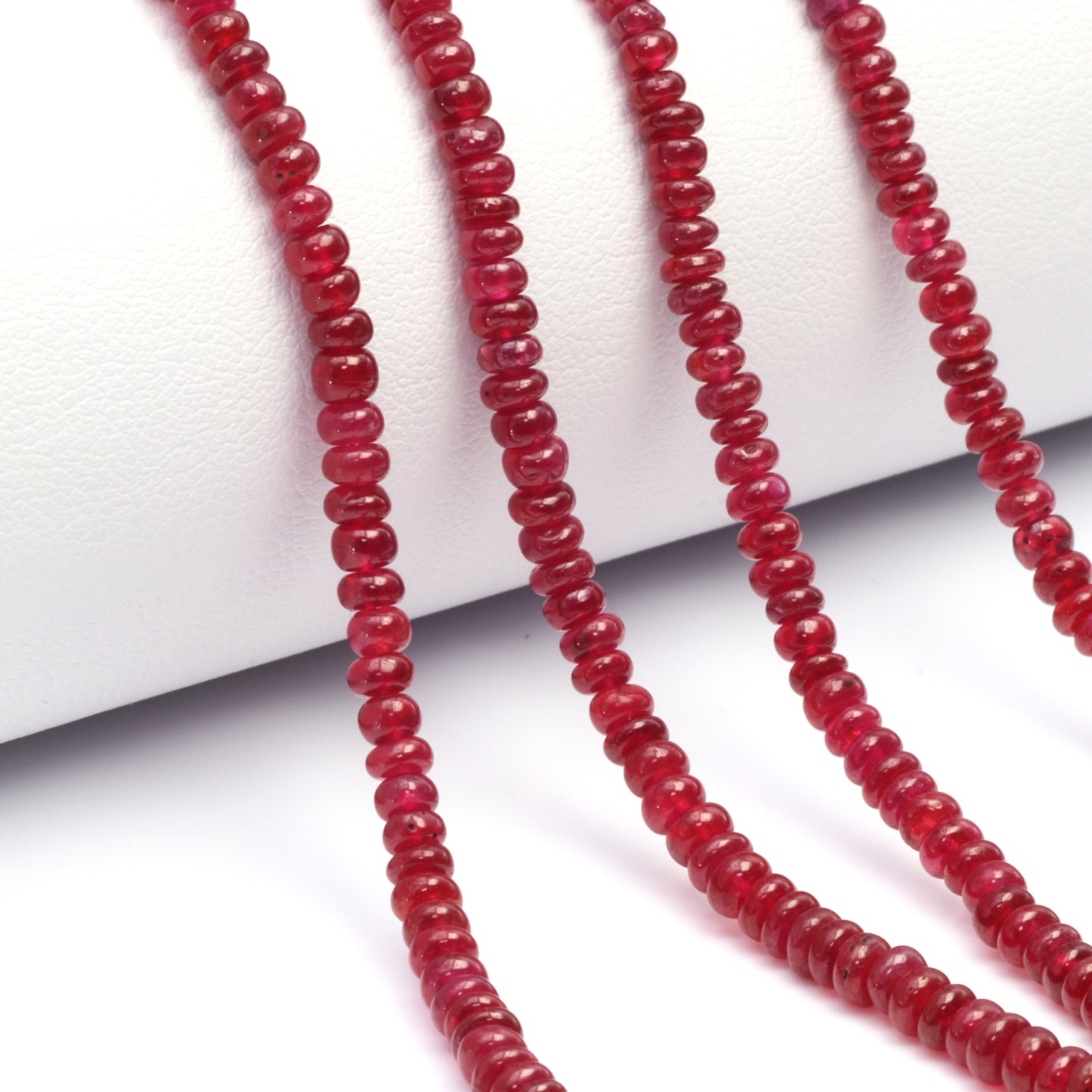 Red Ruby 3mm Smooth Rondelles