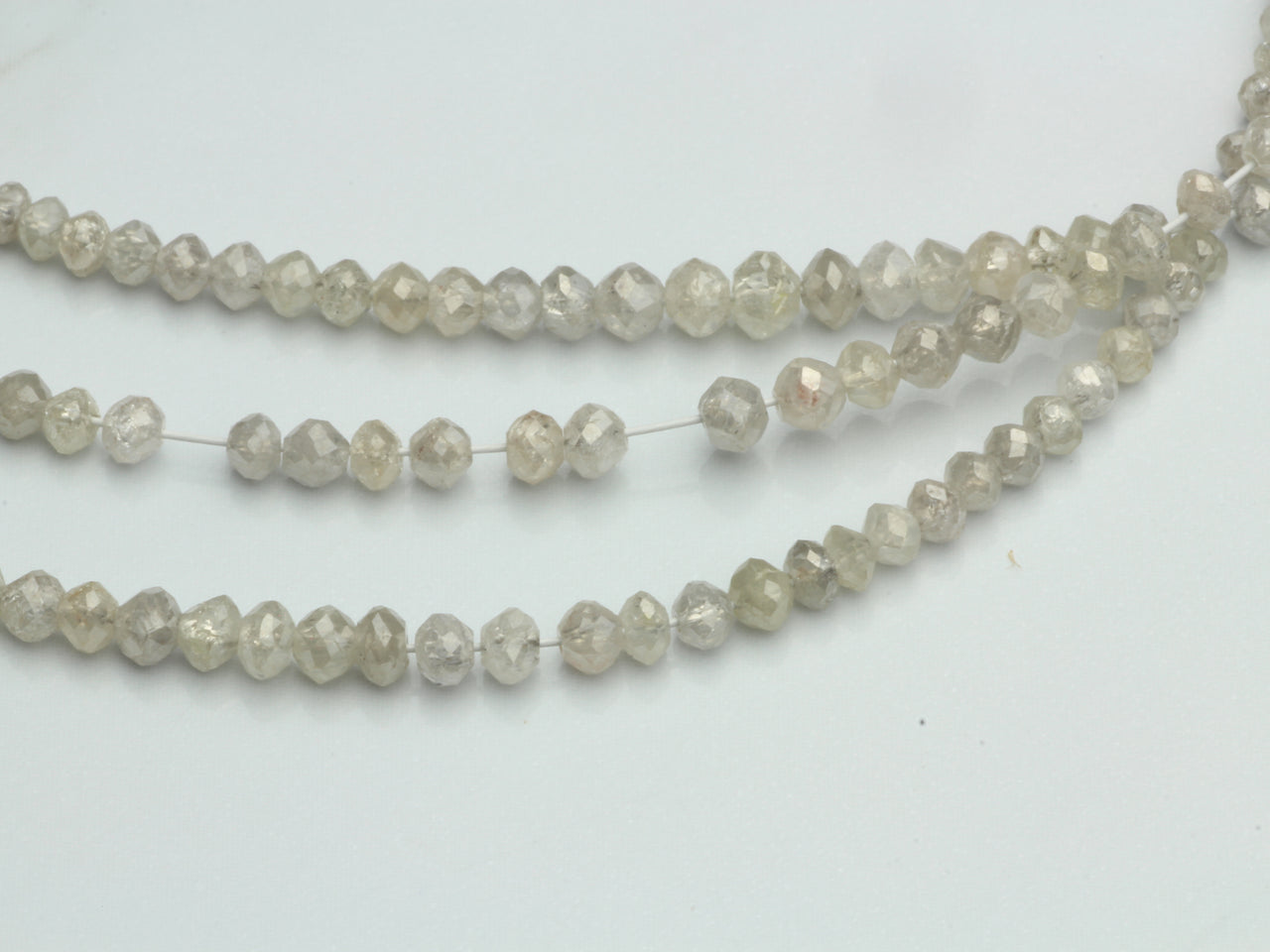 Gray Diamond 1.8mm Faceted Rondelles