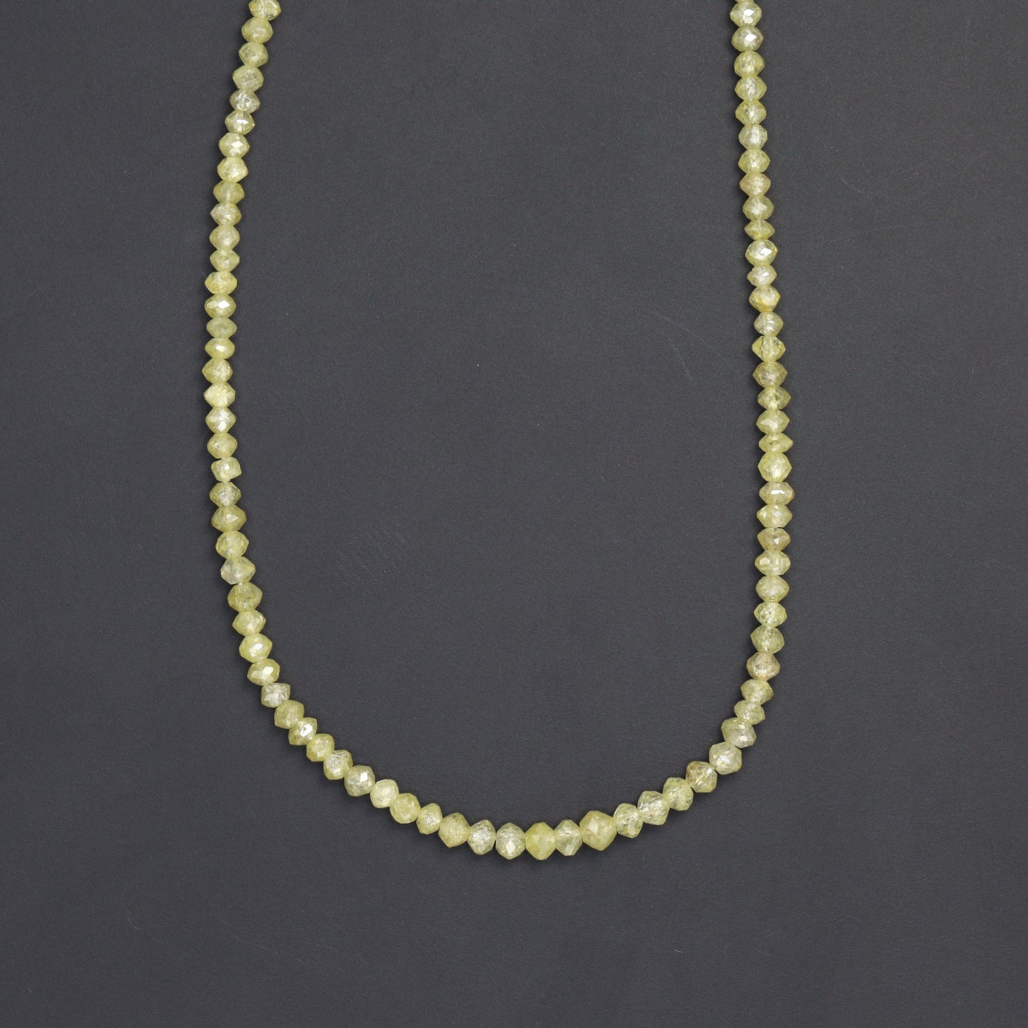 Champagne Diamond 2mm - 2.8mm Hand Faceted Rondelles Bead Strand