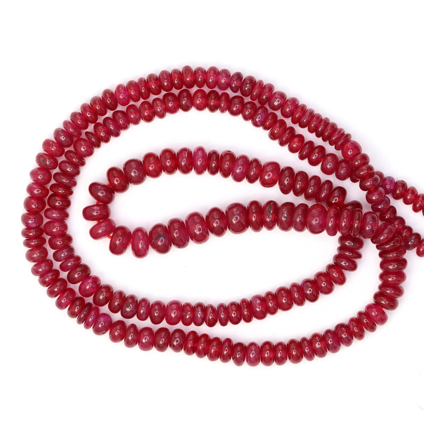 Red Ruby 3mm Smooth Rondelles