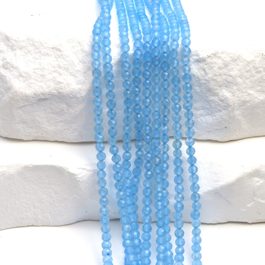 Blue Chalcedony (D) 2.5mm Faceted Rounds