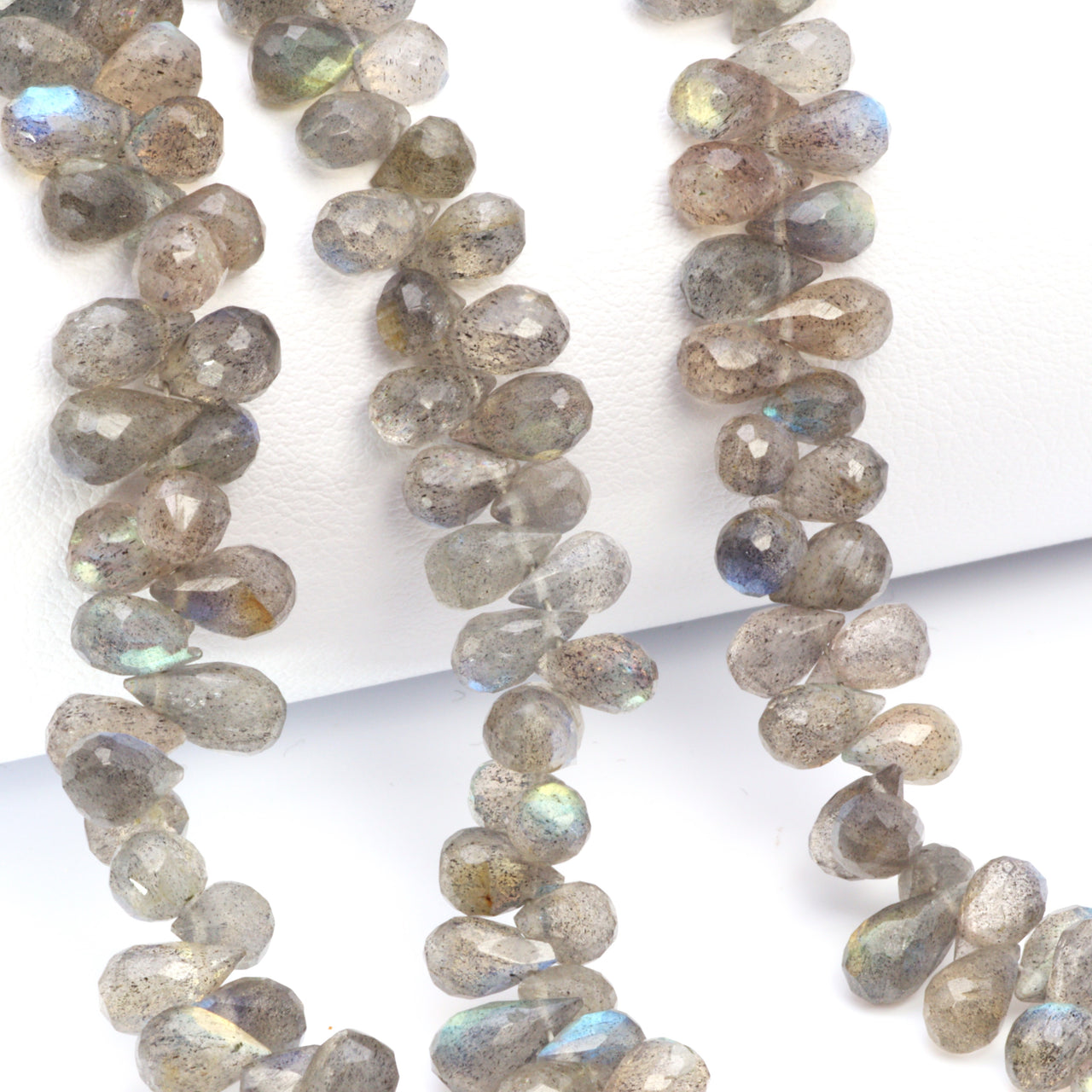 Blue Labradorite 6x4mm Faceted Teardrop Briolettes