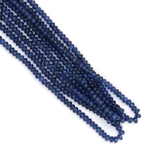 Royal Blue Sapphire 2.5mm - 3.1mm Smooth Rondelles Bead Strand