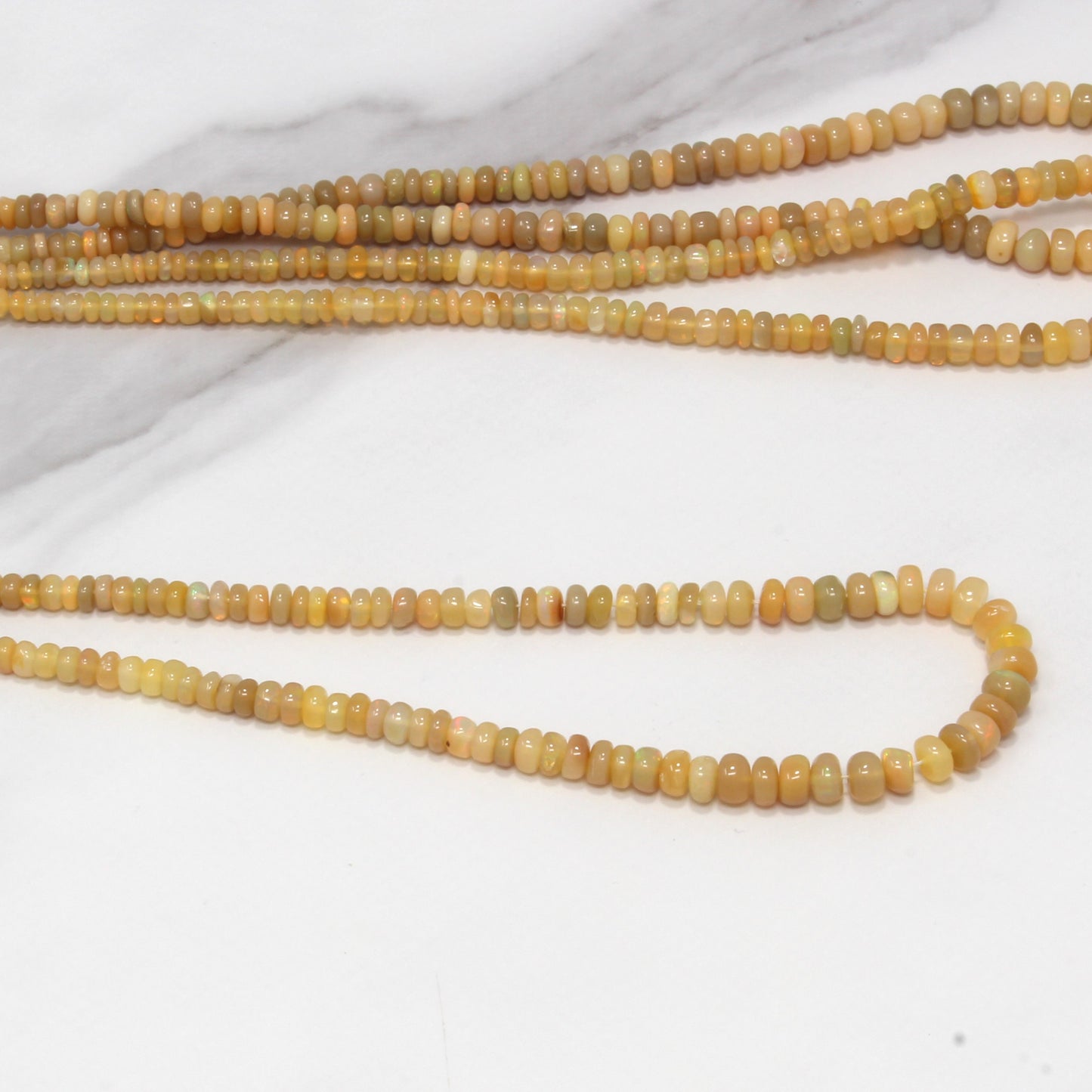 Brown Ethiopian Opal 3mm Smooth Rondelles