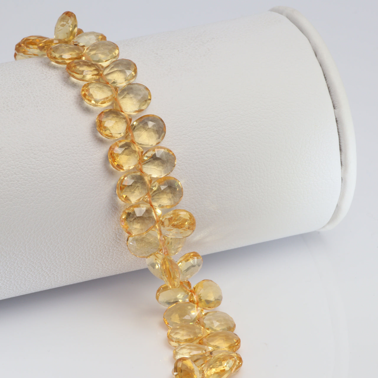 Yellow Citrine 7x5mm Faceted Pear Shaped Briolettes
