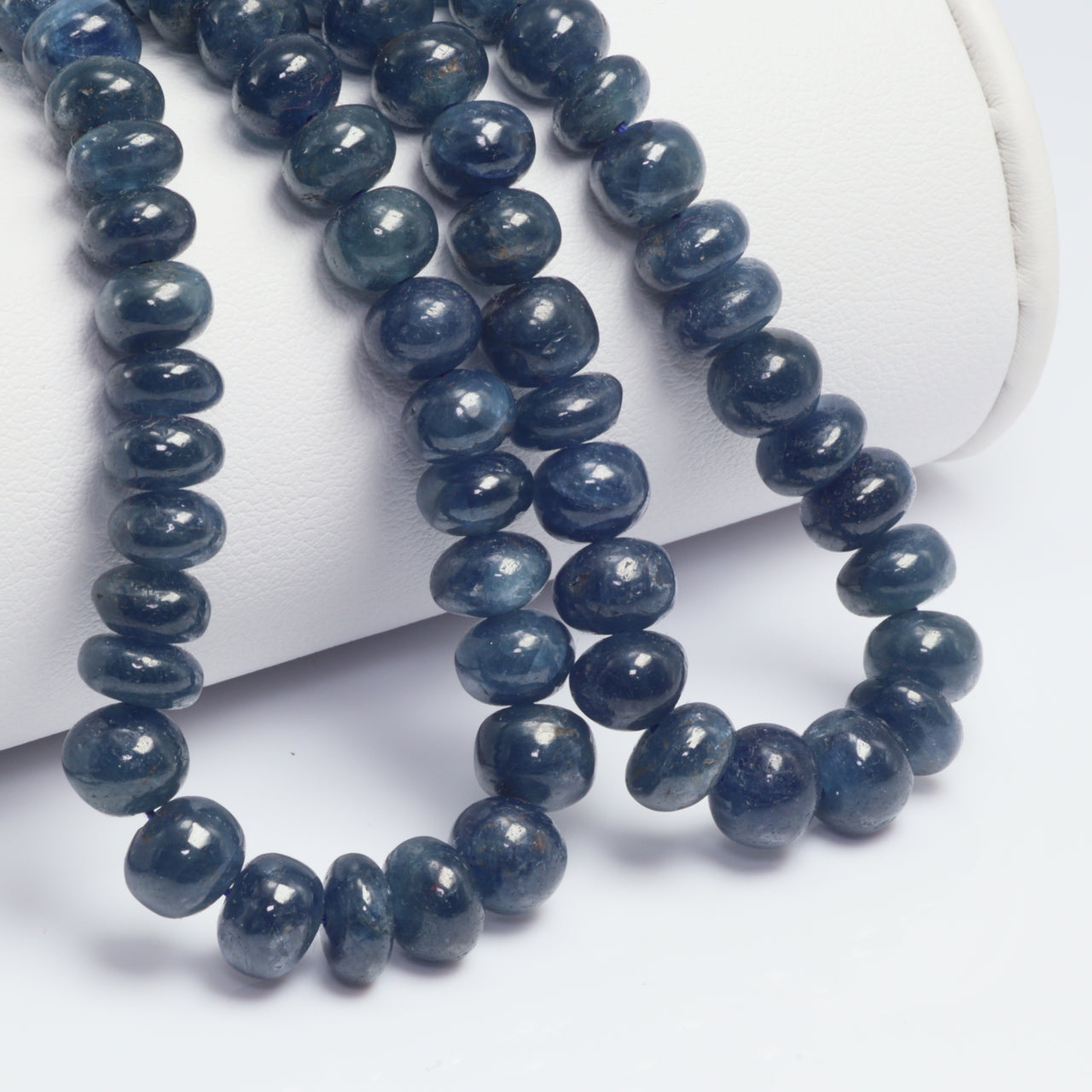 Natural Blue Sapphire 7mm Smooth Rondelles