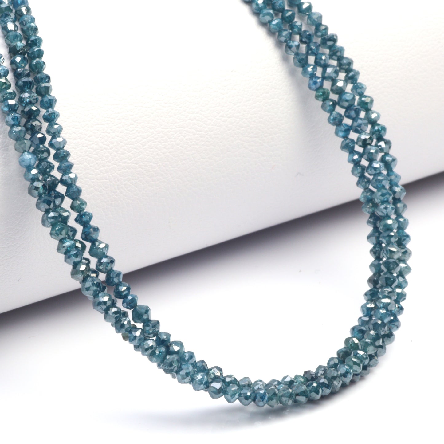 Blue Diamond 1.6mm Faceted Rondelles