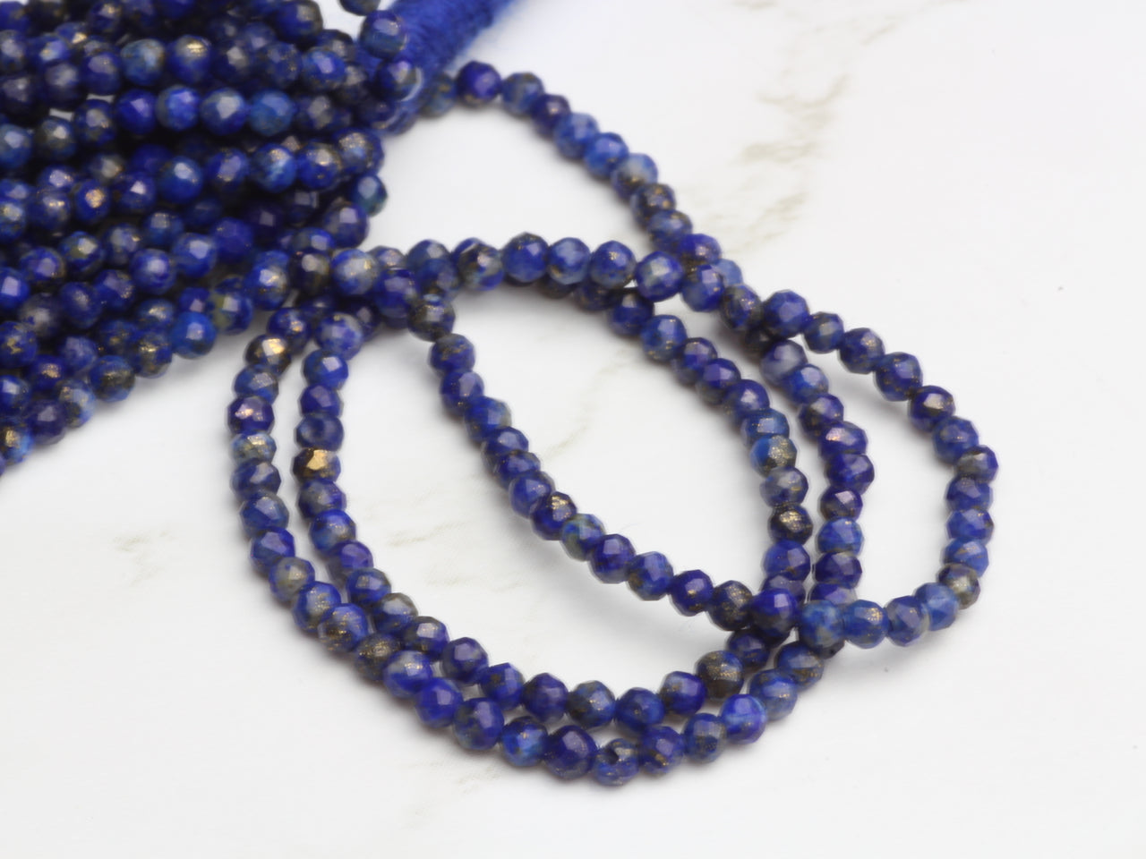 Lapis Lazuli 1.8mm Faceted Rounds