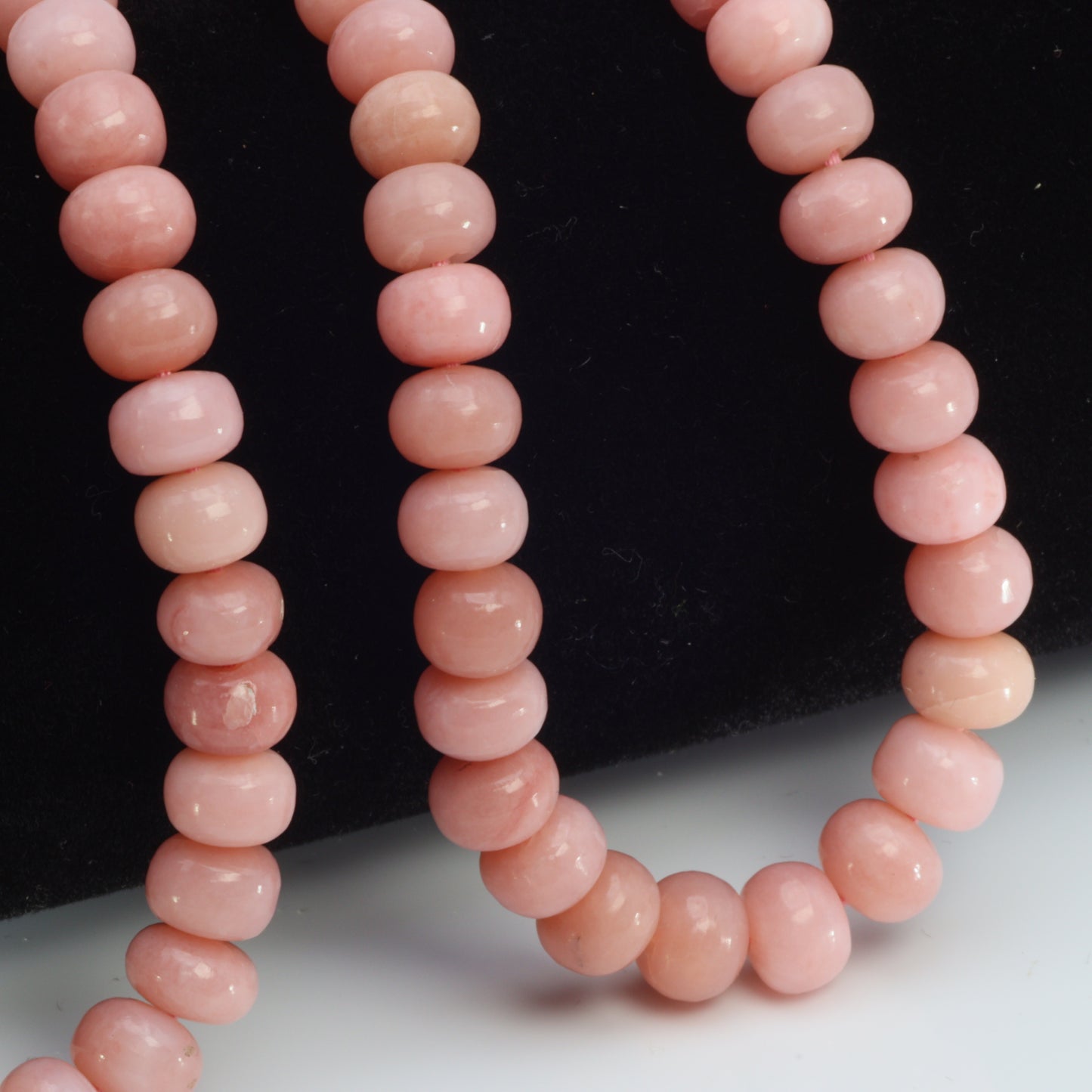 Dark Pink Opal 7mm Smooth Rondelles