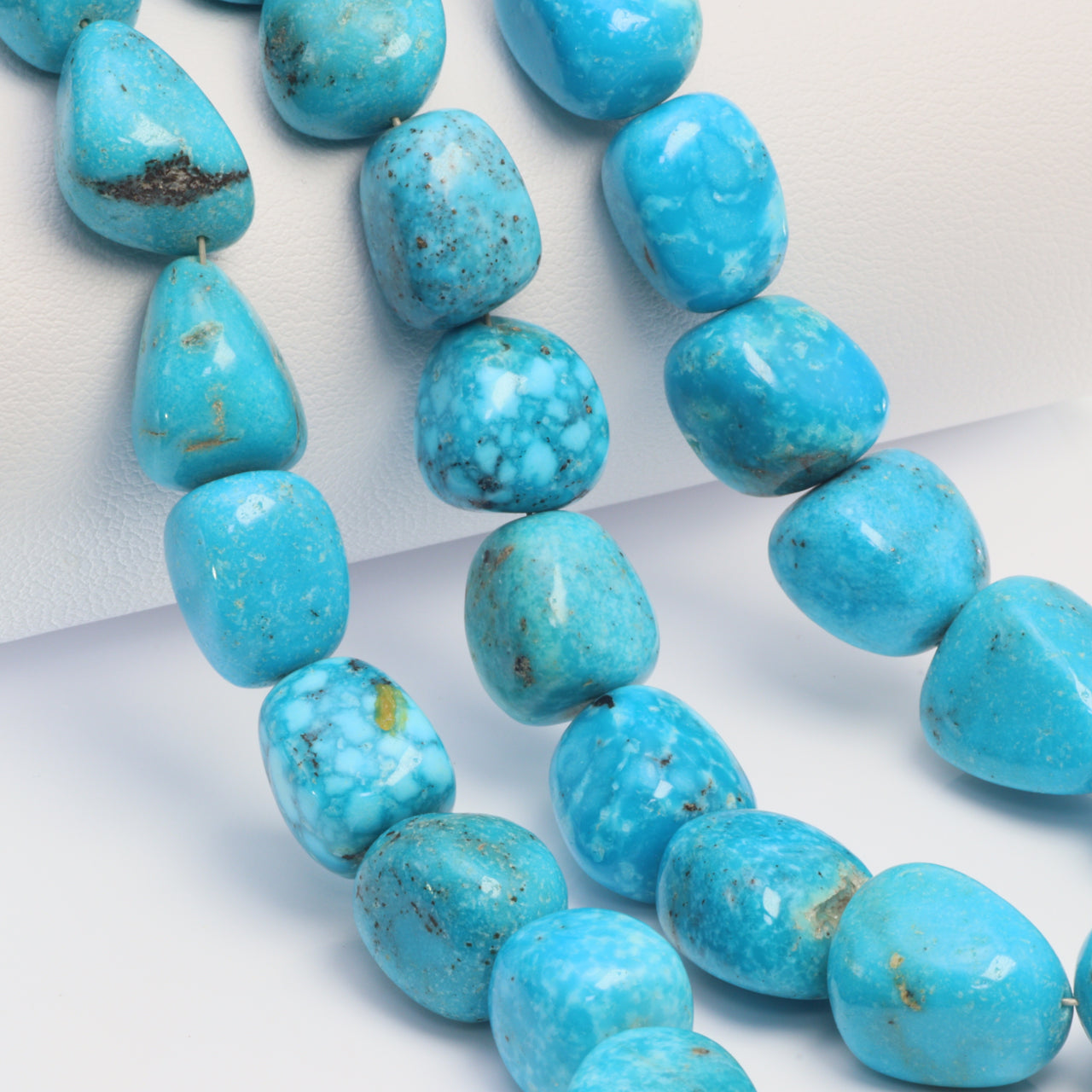 Natural Blue Turquoise 11x9mm Smooth Nuggets