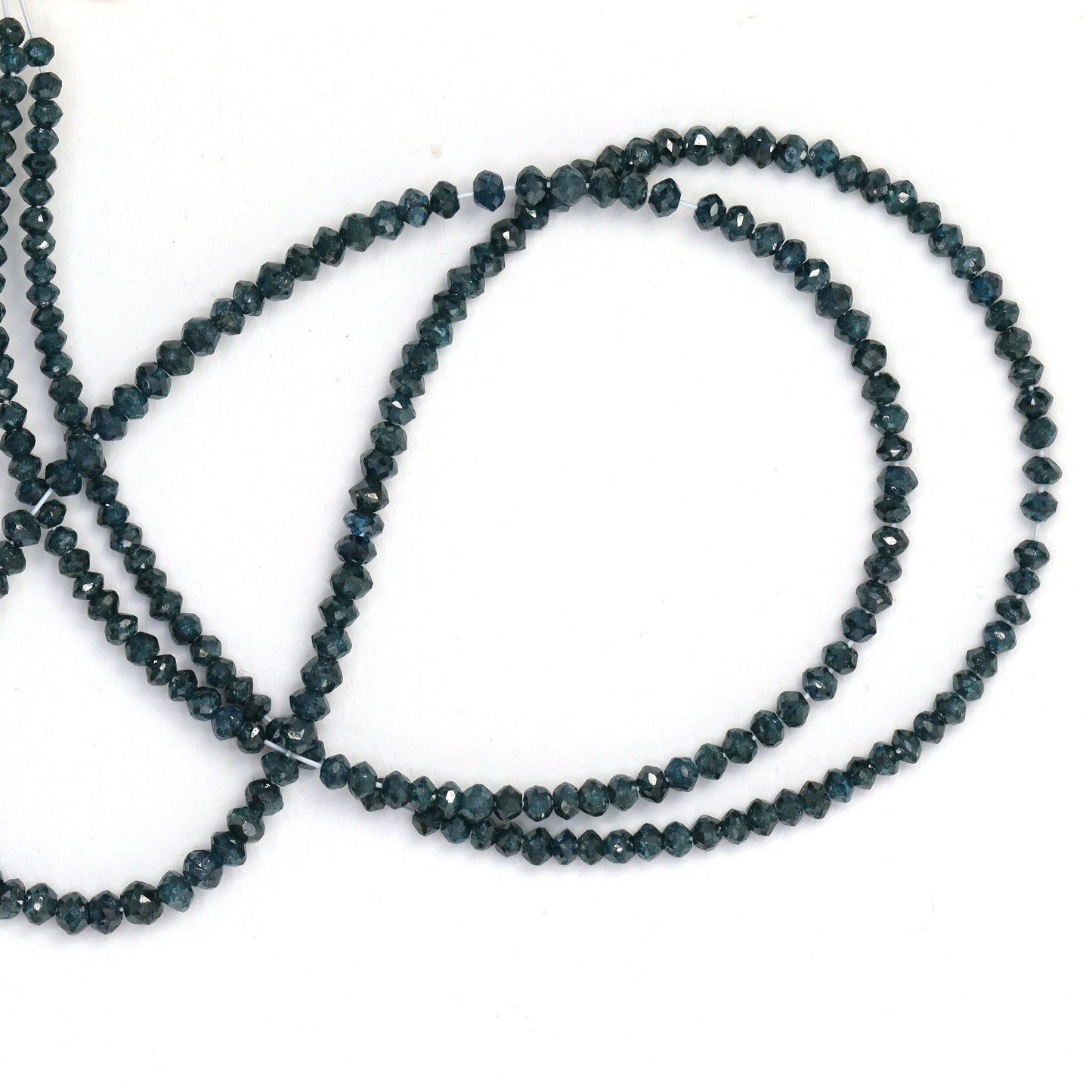 Blue Diamond 2.2mm Faceted Rondelles