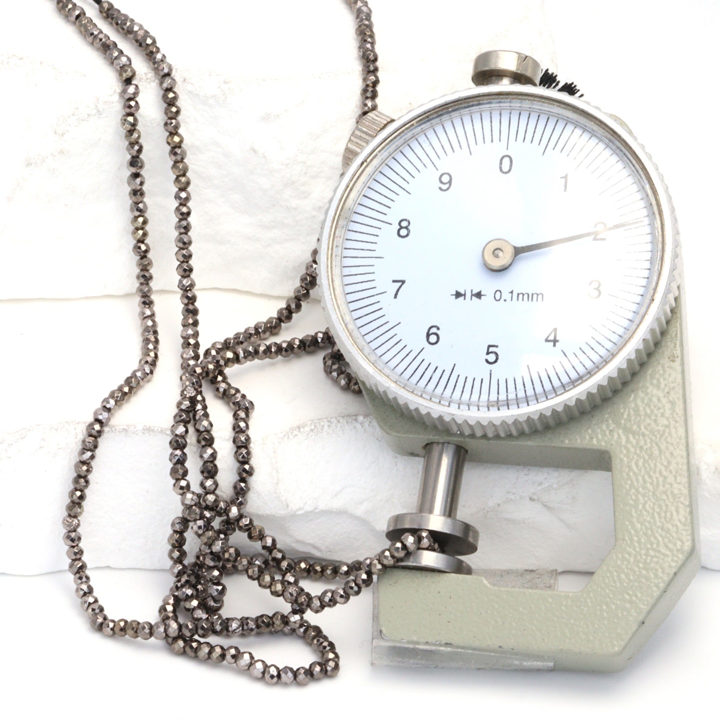 Gunmetal Plated Pyrite 2mm Faceted Rondelles