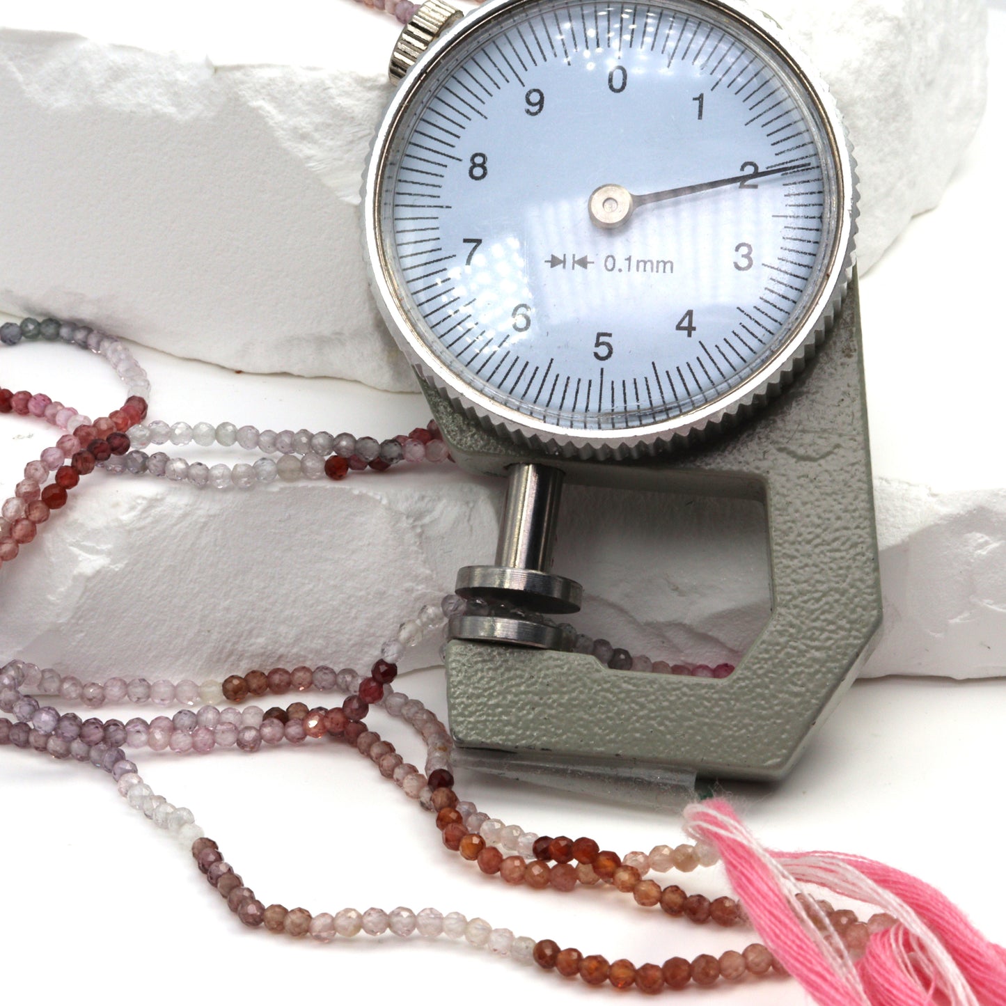 Multi Spinel 2mm Faceted Rounds Bead Strand