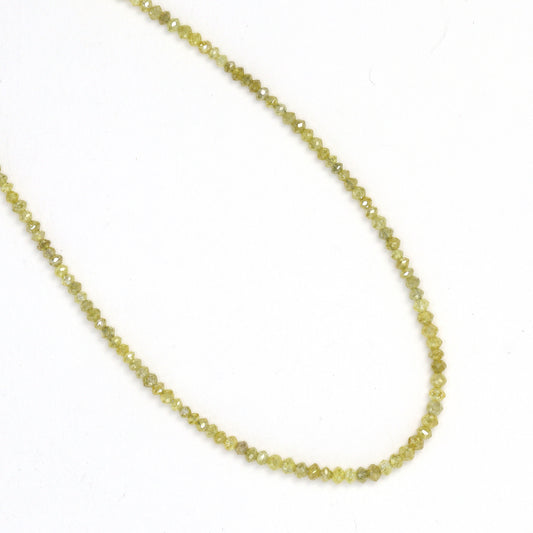 Yellow Diamond 2mm - 2.2mm Faceted Rondelles Bead Strand