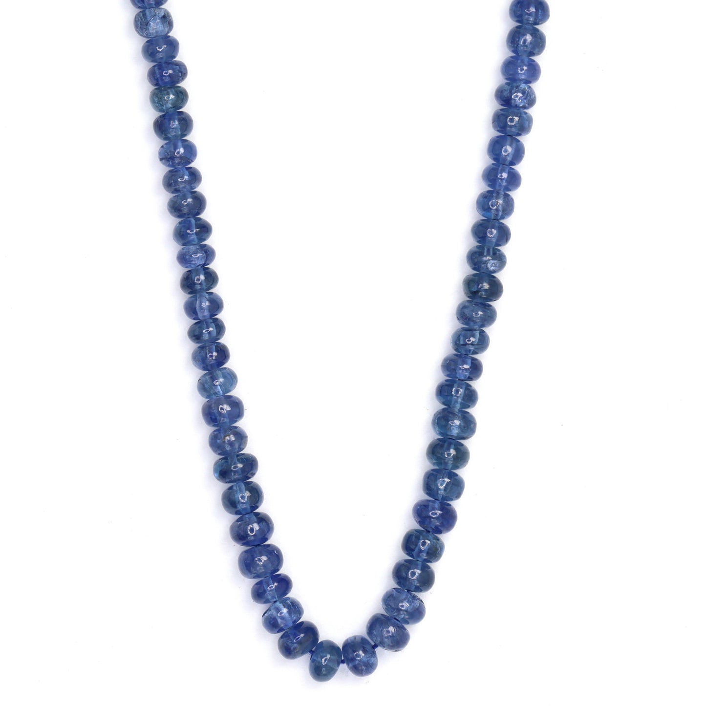 Cornflower Blue Sapphire 3.5mm - 4.5mm Smooth Rondelles Bead Strand