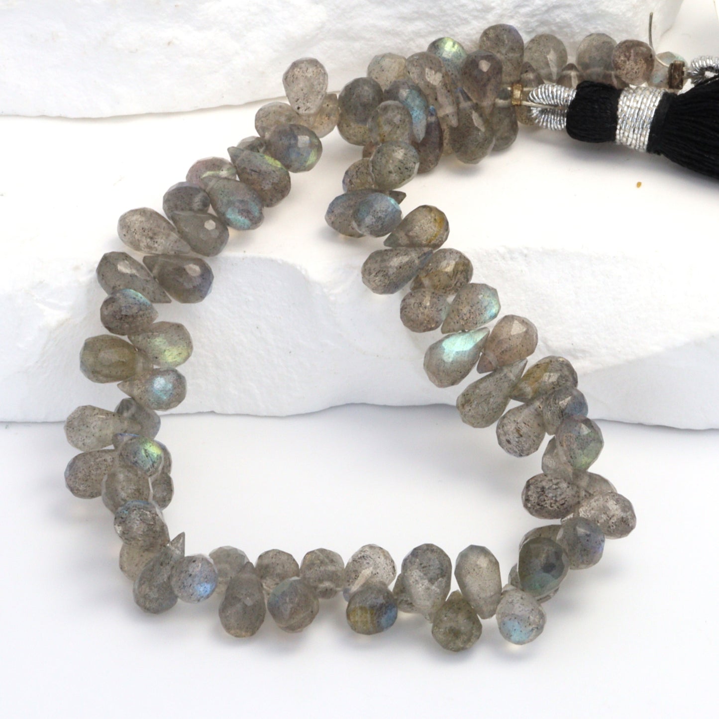 Blue Labradorite 6x4mm Faceted Teardrop Briolettes
