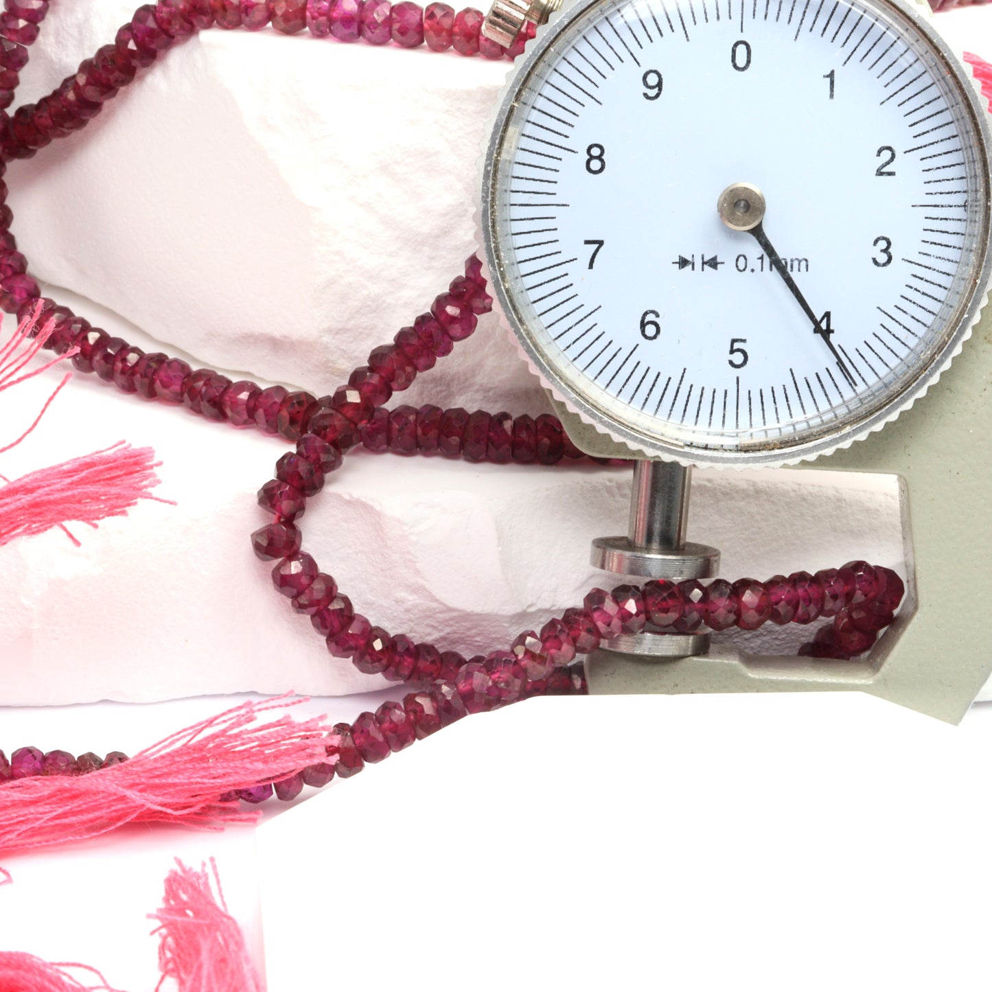 Rhodolite Garnet 4mm Faceted Rondelles