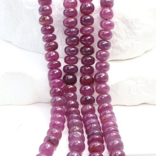 Ruby 7mm Smooth Rondelles