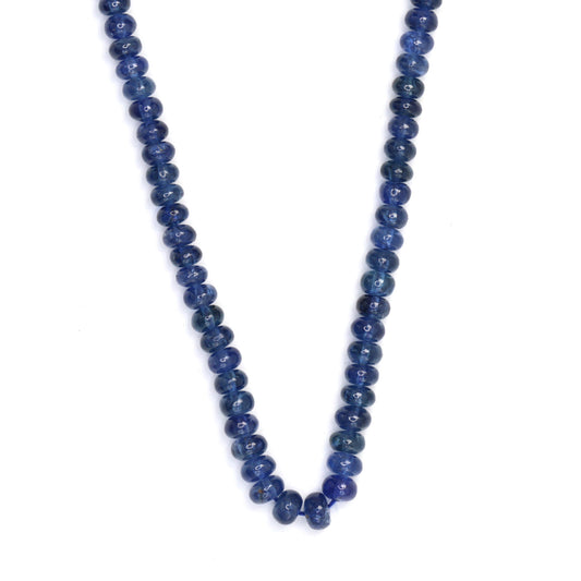 Royal Blue Sapphire 3.5mm - 4.0mm Smooth Rondelles Bead Strand