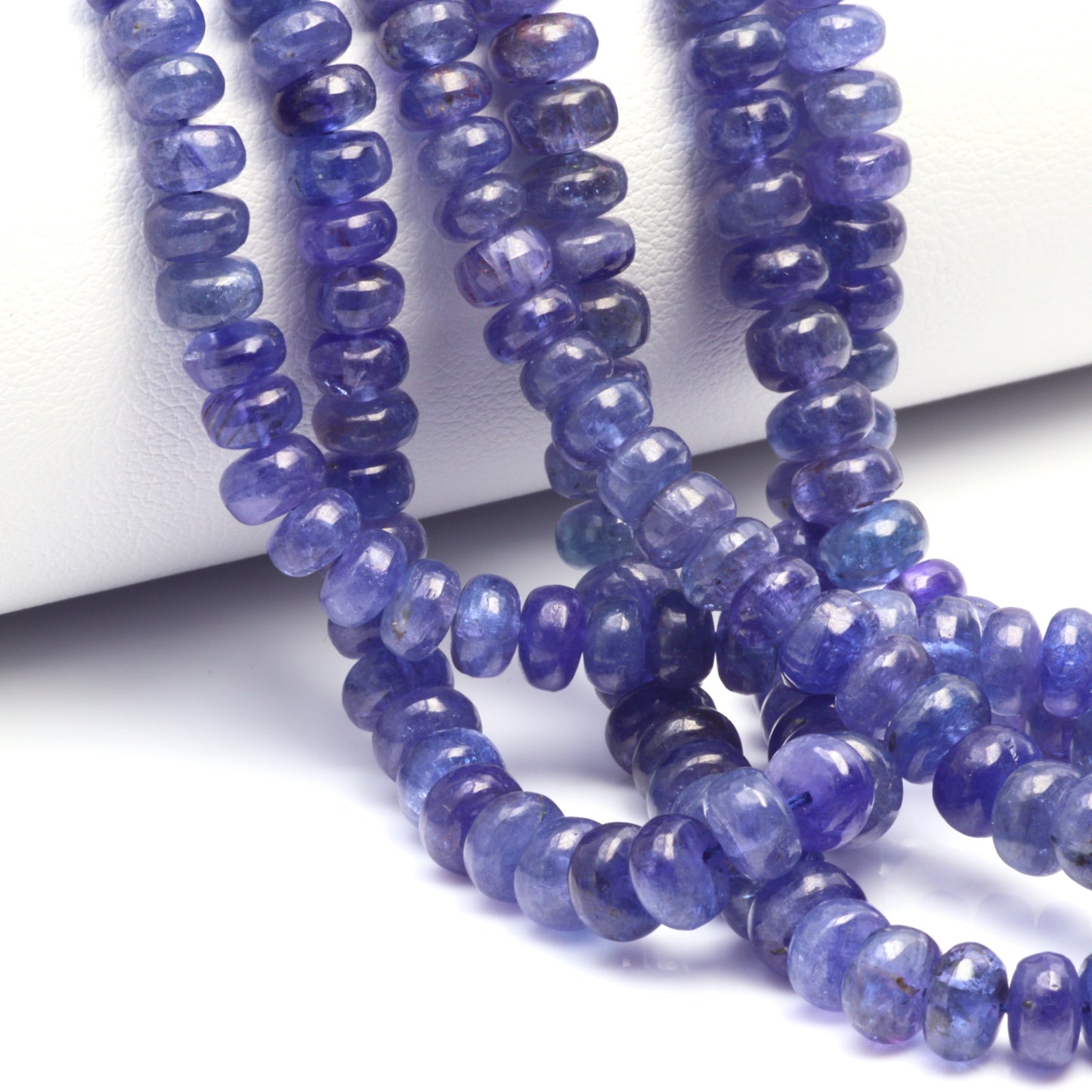 Blue Tanzanite 4mm Smooth Rondelles