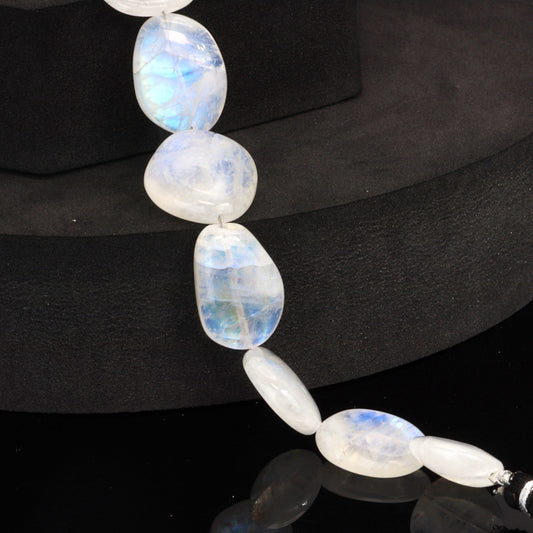 Blue Rainbow Moonstone 16x12mm Smooth Nuggets