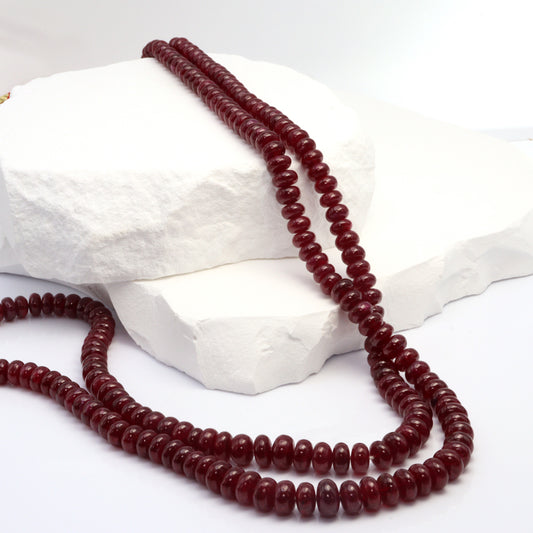 Red Ruby 5mm Smooth Rondelles