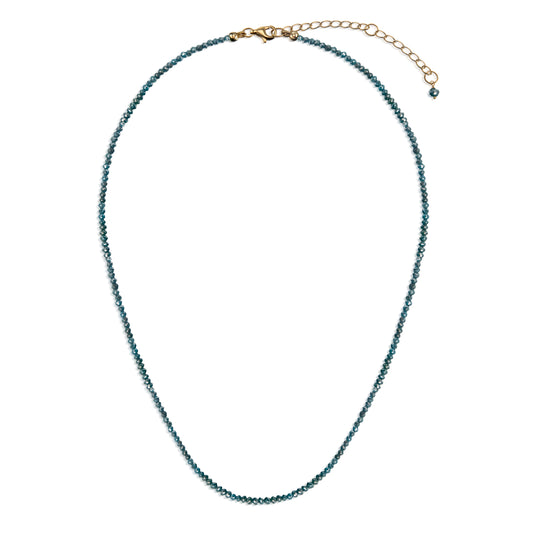 18k Blue Diamond Bead Necklace