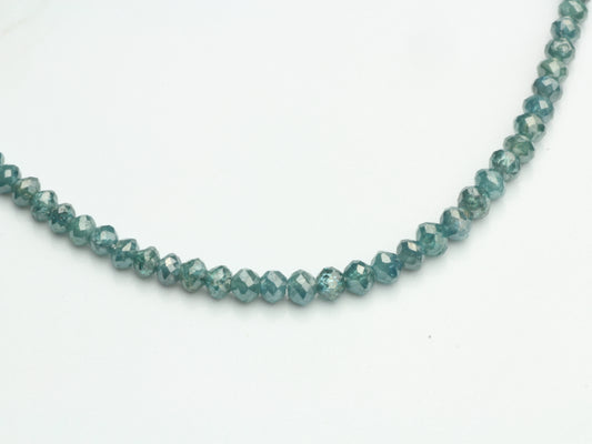 Blue Diamond 2mm Faceted Rondelles