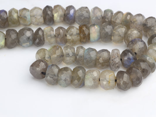 Blue Labradorite 7mm Faceted Rondelles