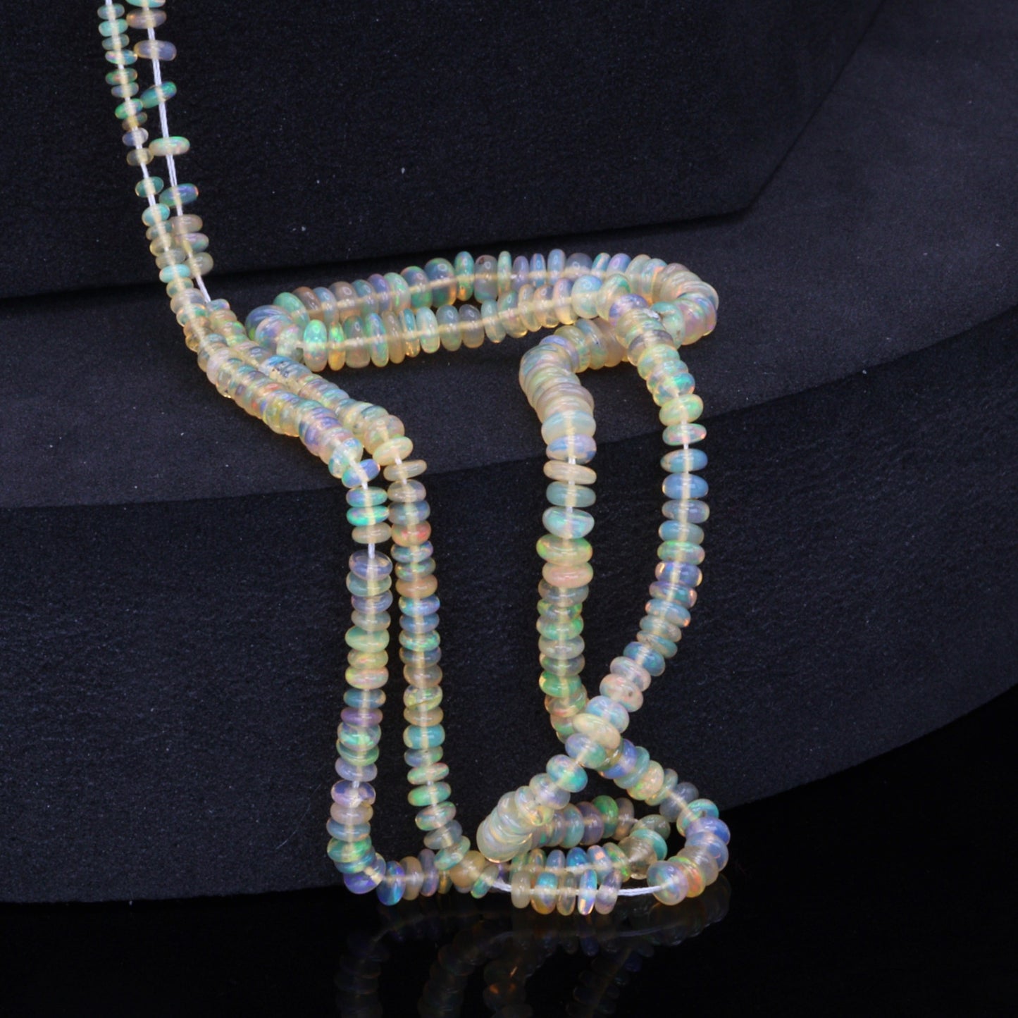 Yellow Ethiopian Opal 2.5mm Smooth Rondelles