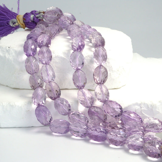 Pink Amethyst 14x10mm Faceted Drums