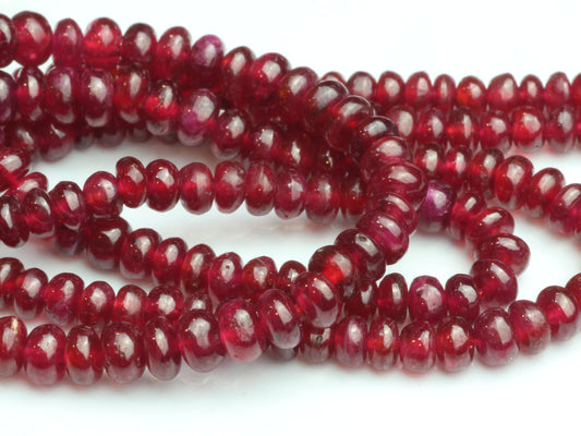 Red Ruby 2.5mm Smooth Rondelles
