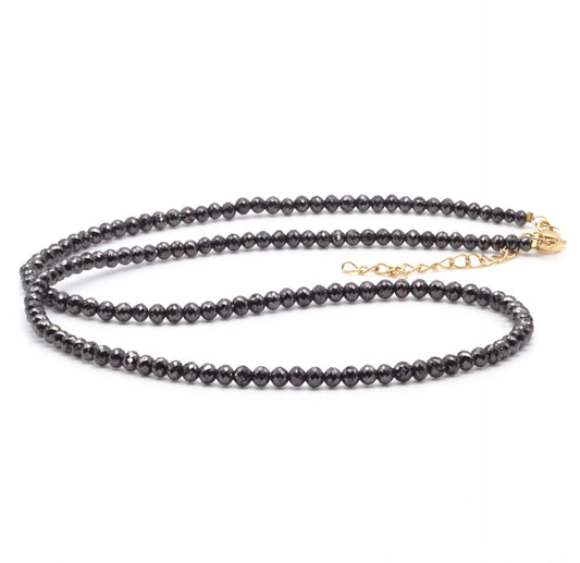 18k Black Diamond Bead Necklace (~33ct)